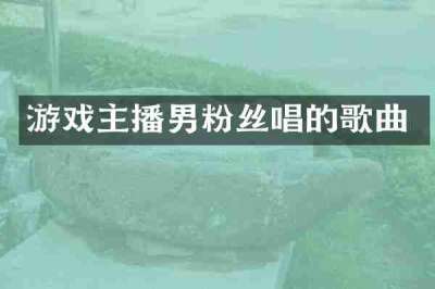 游戏主播男粉丝唱的歌曲