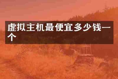 虚拟主机最便宜多少钱一个