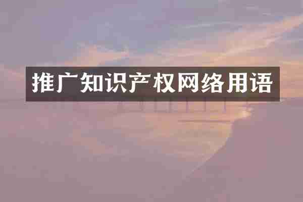 推广知识产权网络用语