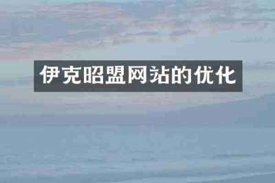 伊克昭盟网站的优化