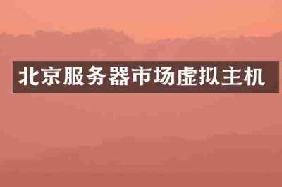 北京服务器市场虚拟主机