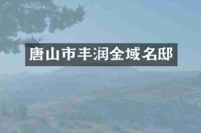 唐山市丰润金域名邸