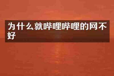 为什么就哔哩哔哩的网不好