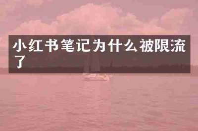 小红书笔记为什么被限流了