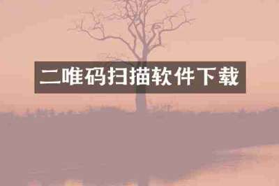 二唯码扫描软件下载