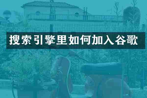 搜索引擎里如何加入谷歌