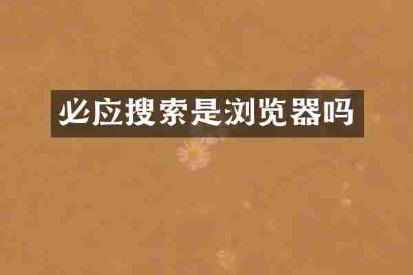 必应搜索是浏览器吗
