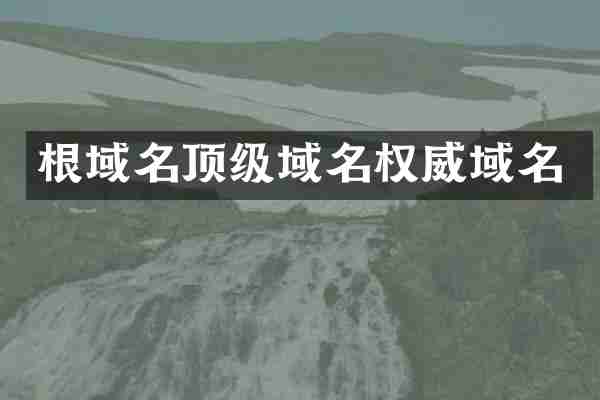 根域名顶级域名权威域名