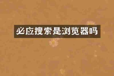 必应搜索是浏览器吗