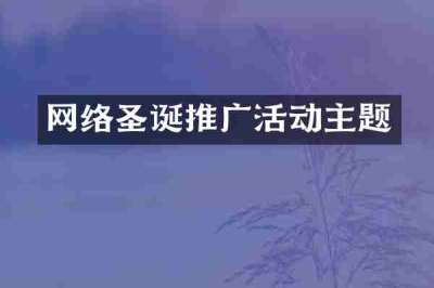 网络圣诞推广活动主题