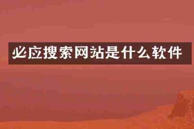 必应搜索网站是什么软件