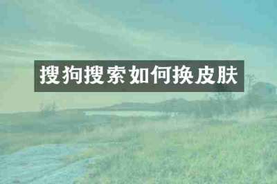 搜狗搜索如何换皮肤