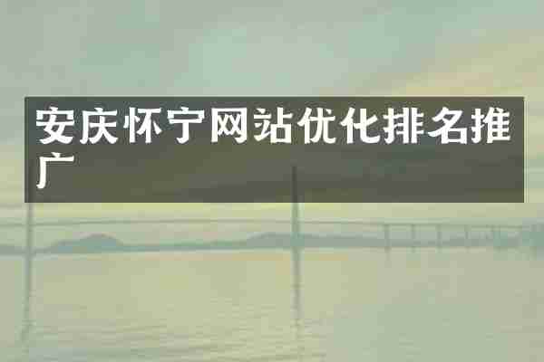 安庆怀宁网站优化排名推广