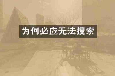 为何必应无法搜索