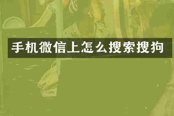 手机微信上怎么搜索搜狗