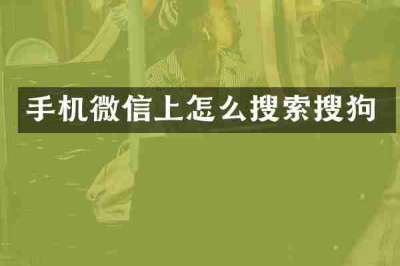 手机微信上怎么搜索搜狗