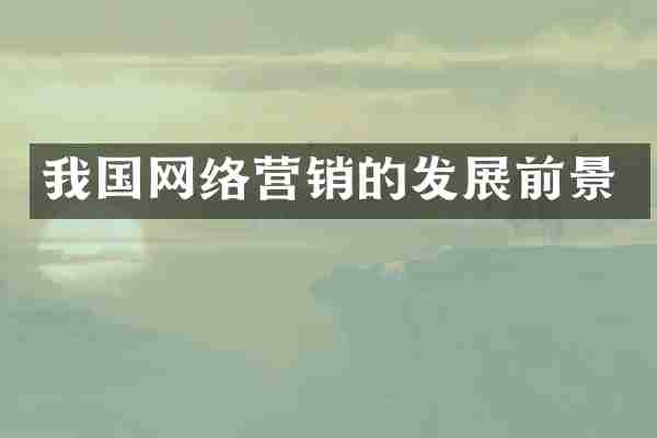 我国网络营销的发展前景