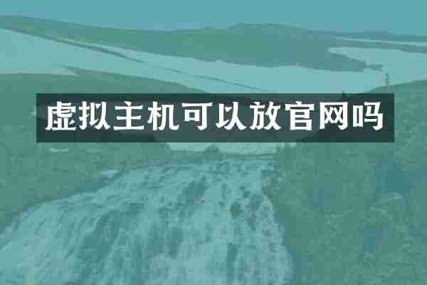 虚拟主机可以放官网吗