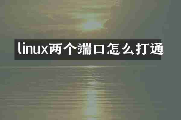 linux两个端口怎么打通