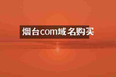 烟台com域名购买