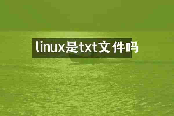 linux是txt文件吗