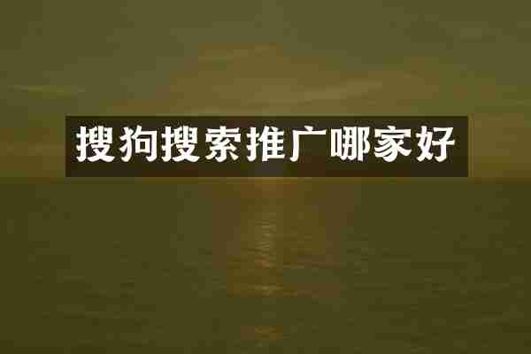 搜狗搜索推广哪家好