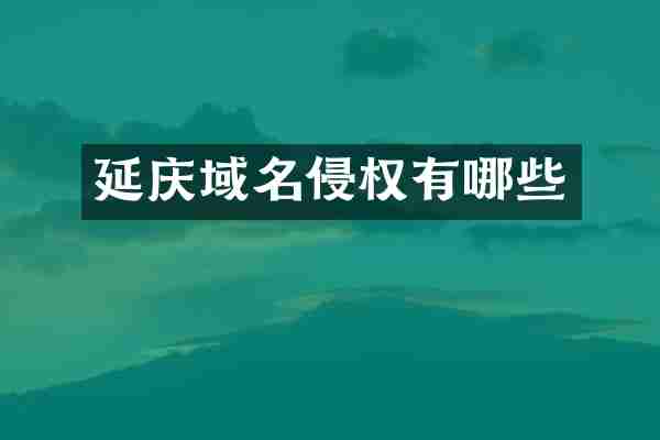 延庆域名侵权有哪些