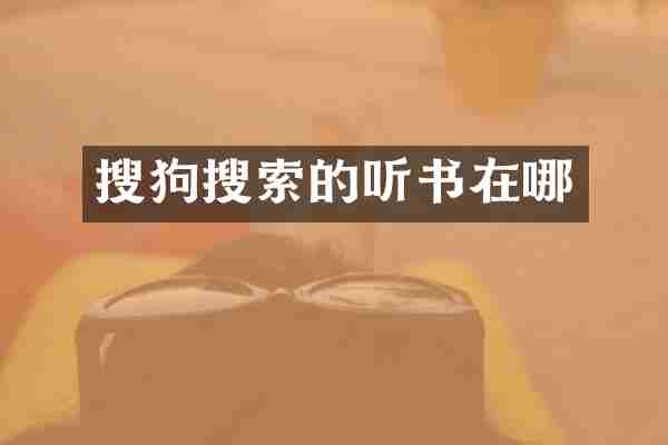 搜狗搜索的听书在哪