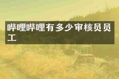 哔哩哔哩有多少审核员员工