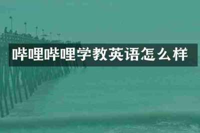 哔哩哔哩学教英语怎么样