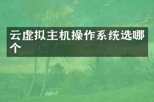 云虚拟主机操作系统选哪个