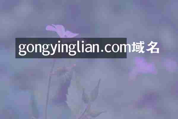 gongyinglian.com域名