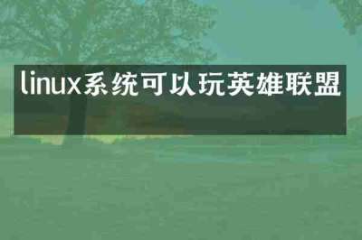 linux系统可以玩英雄联盟吗