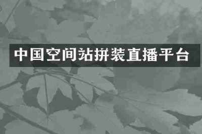 中国空间站拼装直播平台