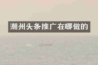 潮州头条推广在哪做的