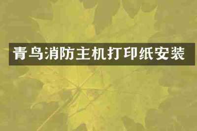 青鸟消防主机打印纸安装