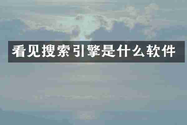 看见搜索引擎是什么软件
