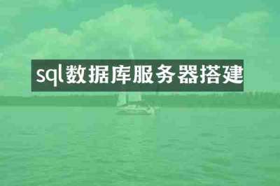sql数据库服务器搭建