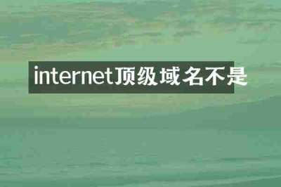 internet顶级域名不是