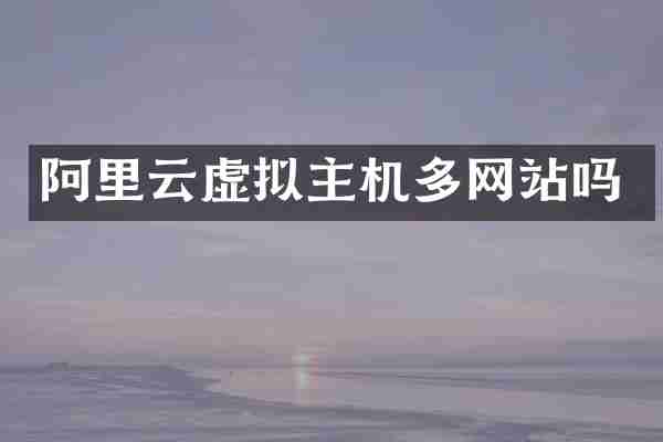 阿里云虚拟主机多网站吗