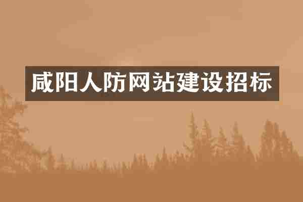咸阳人防网站建设招标
