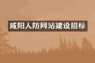 咸阳人防网站建设招标