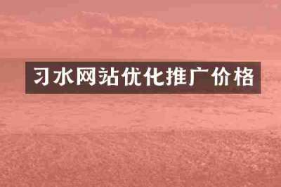 习水网站优化推广价格