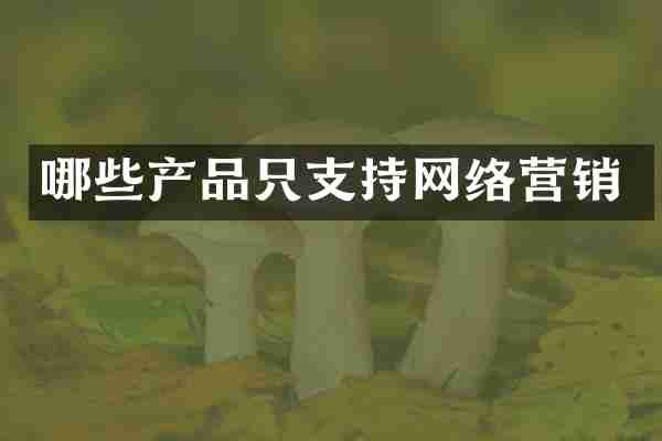 哪些产品只支持网络营销