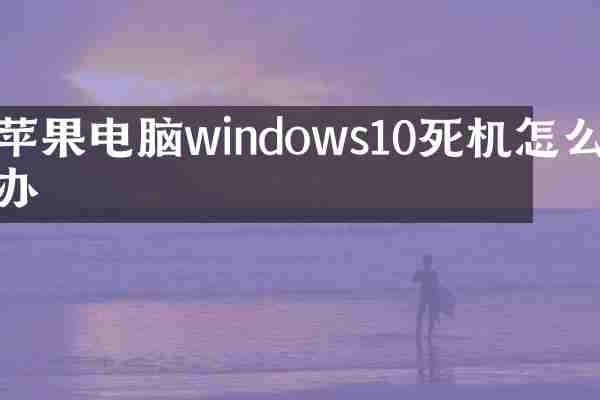 苹果电脑windows10死机怎么办