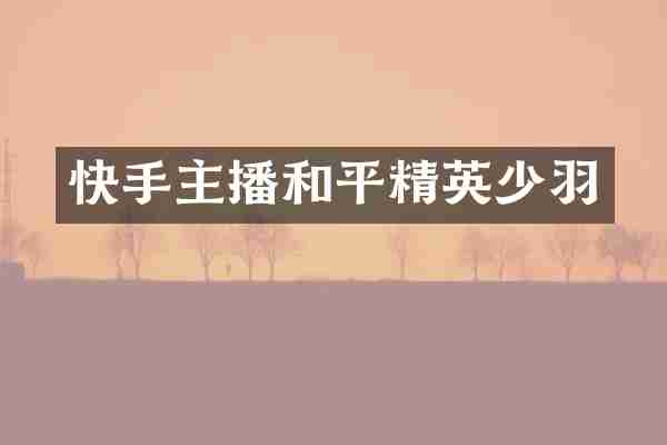 快手主播和平精英少羽