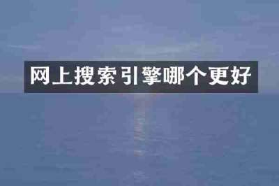 网上搜索引擎哪个更好