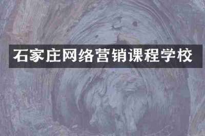 石家庄网络营销课程学校