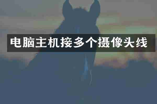 电脑主机接多个摄像头线