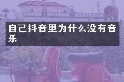 自己抖音里为什么没有音乐